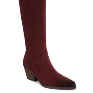 Sam Eldenman suede burgundy shoes